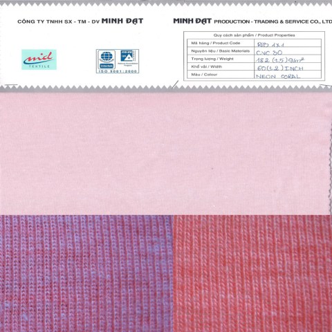 Rib 1X1 - Vải Minh Đạt - Công Ty TNHH Sản Xuất - Thương Mại - Dịch Vụ Minh Đạt